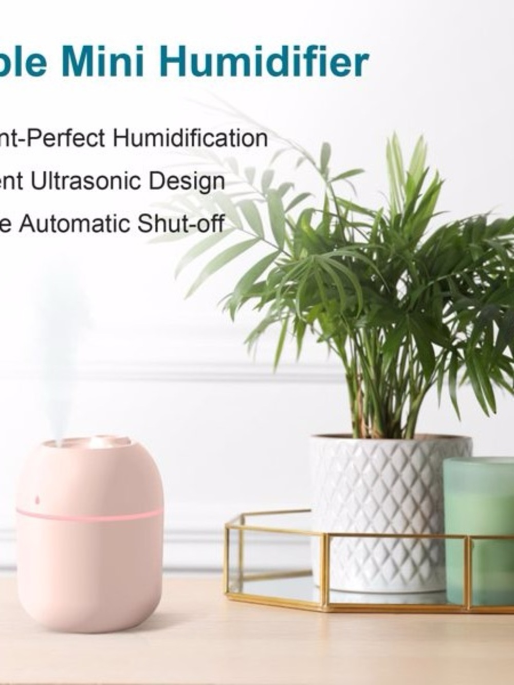 Portable Pink Mini Humidifier - Brand